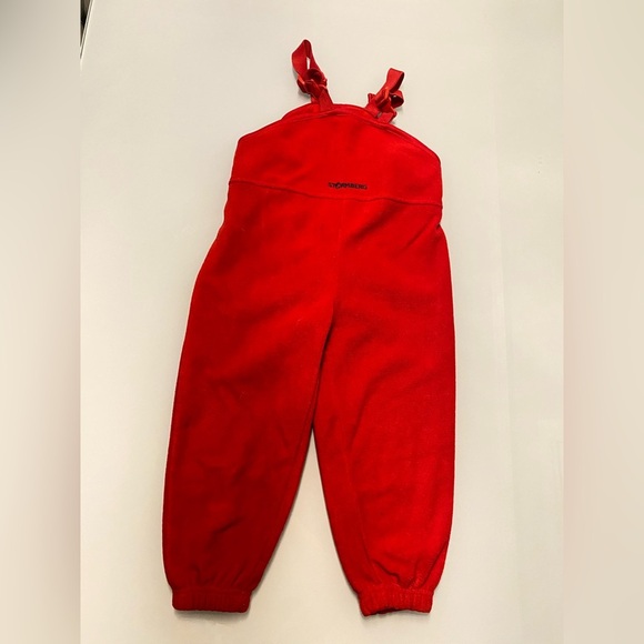Red fleece Kids Bottoms by Stromberg - Picture 3 of 4